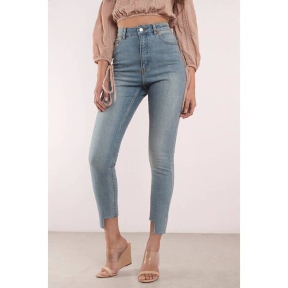 Cheap Monday Women's Donna Skinny Jeans Dollar Blue High Rise Waist Denim 25